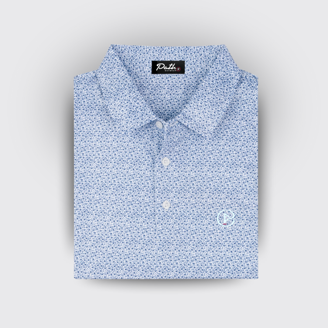 White Floral Polo