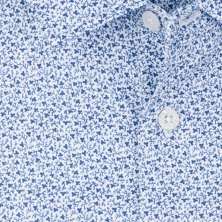 White Floral Polo