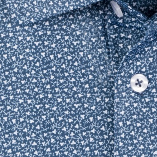 Navy Floral Polo